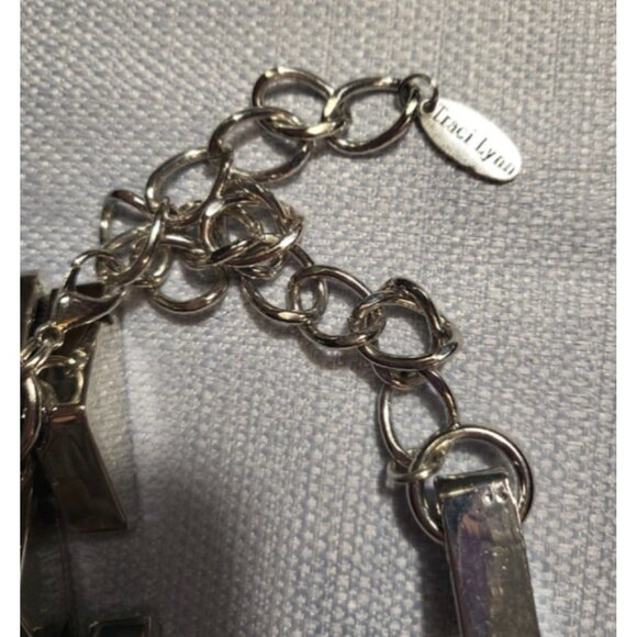 Traci Lynn Silver Tone Statement Necklace - Picture 5 of 6